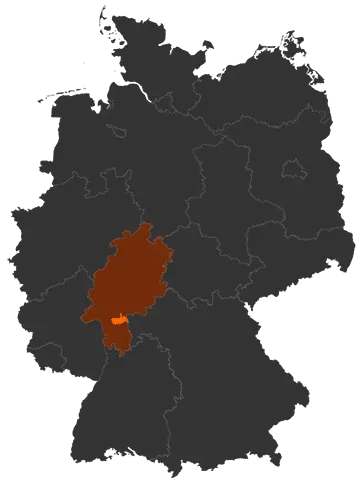 Landkreis Offenbach auf der Deutschland-Karte