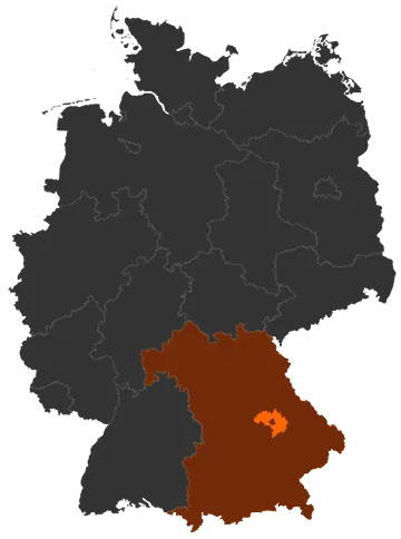 Landkreis Regensburg auf der Deutschland-Karte