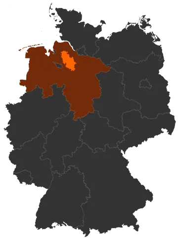 Landkreis Rotenburg (Wümme) auf der Deutschland-Karte