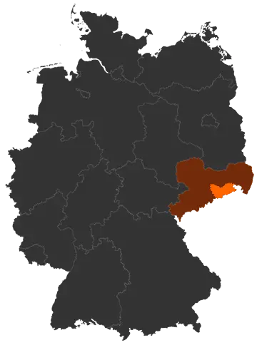 Landkreis Sächsische Schweiz-Osterzgebirge auf der Deutschland-Karte