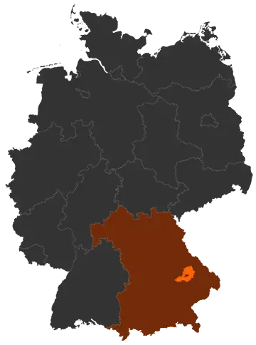 Landkreis Straubing-Bogen auf der Deutschland-Karte