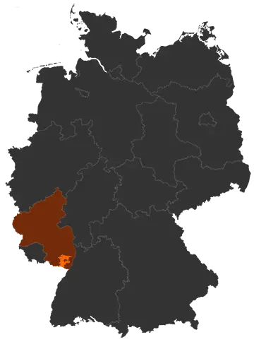 Landkreis Südliche Weinstraße auf der Deutschland-Karte