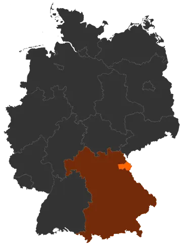 Landkreis Tirschenreuth auf der Deutschland-Karte