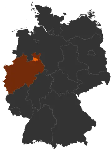 Kreis Herford auf der Deutschland-Karte