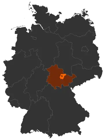 Landkreis Weimarer Land auf der Deutschland-Karte