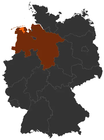 Landkreis Wittmund auf der Deutschland-Karte