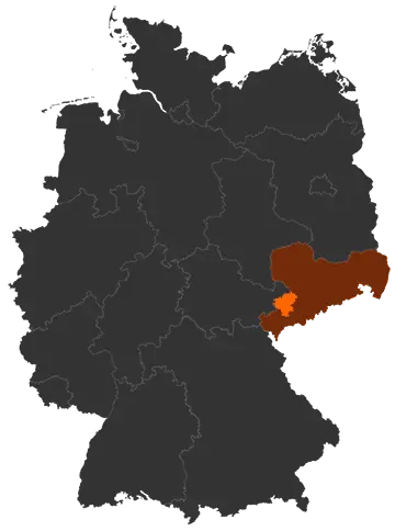 Landkreis Zwickau auf der Deutschland-Karte