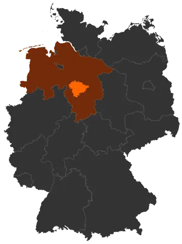 Region Hannover auf der Deutschland-Karte