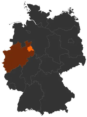 Kreis Lippe auf der Deutschland-Karte