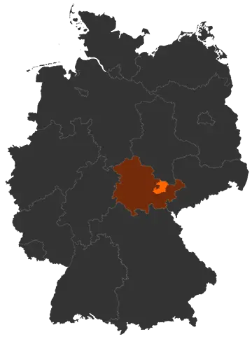 Saale-Holzland-Kreis auf der Deutschland-Karte