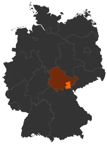 Saale-Orla-Kreis auf der Deutschland-Karte