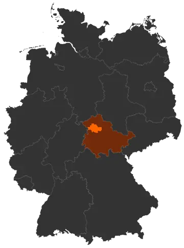 Unstrut-Hainich-Kreis auf der Deutschland-Karte