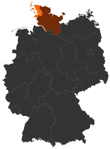 Kreis Nordfriesland auf der Deutschland-Karte