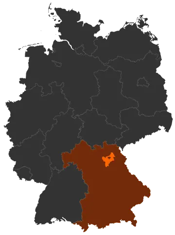 Landkreis Bayreuth auf der Deutschland-Karte