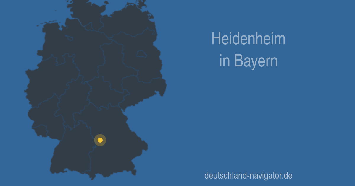 Heidenheim In Bayern - Infos Und Wissenswertes über Heidenheim