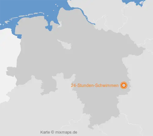 Karte Niedersachsen: 24-Stunden-Schwimmen, Königslutter am Elm