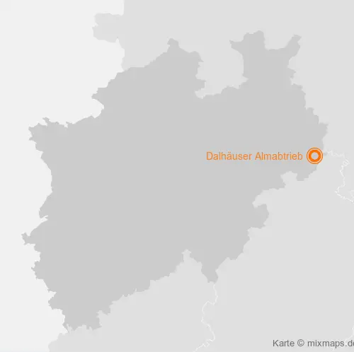 Karte Nordrhein-Westfalen: Dalhäuser Almabtrieb, Dalhausen