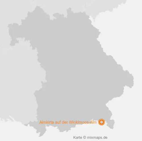 Karte Bayern: Almkirta auf der Winklmoos-Alm, Reit im Winkl