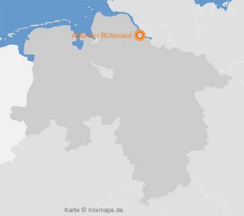 Karte Niedersachsen: Altländer Blütenlauf, Hollern-Twielenfleth