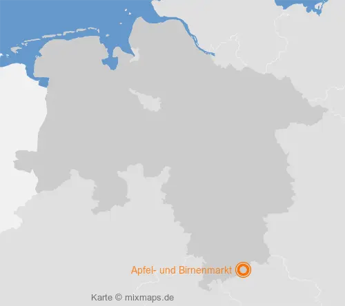 Karte Niedersachsen: Apfel- und Birnenmarkt, Duderstadt