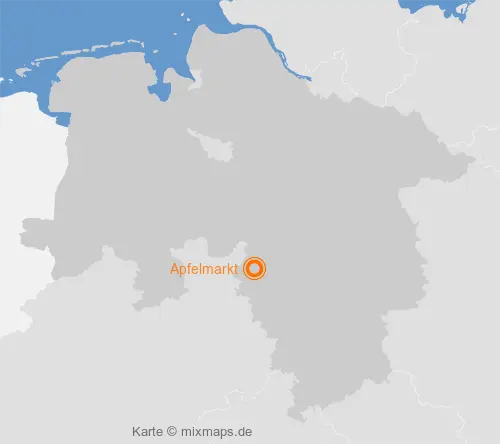 Karte Niedersachsen: Apfelmarkt, Stadthagen