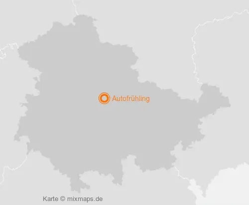 Karte Thüringen: Autofrühling, Erfurt