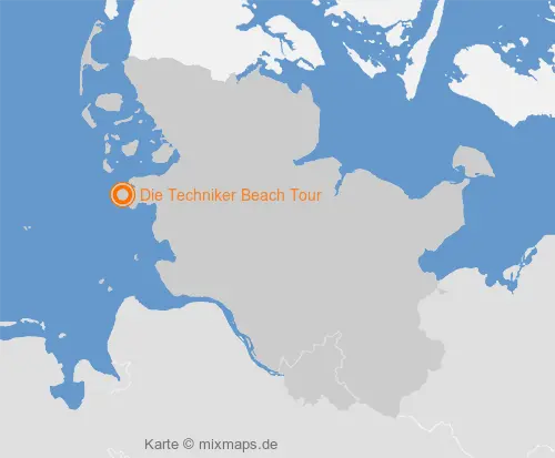 Karte Schleswig-Holstein: Die Techniker Beach Tour, Sankt Peter-Ording