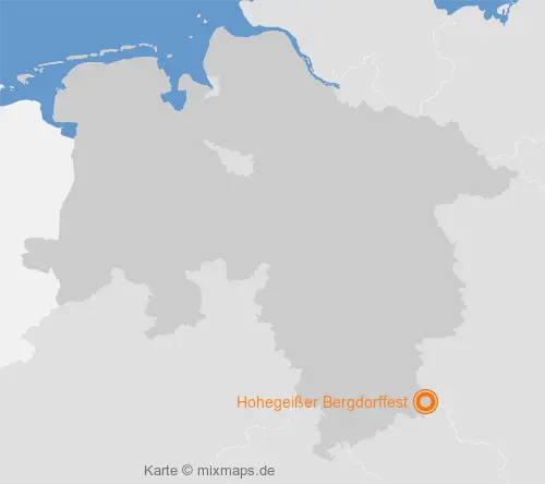 Karte Niedersachsen: Hohegeißer Bergdorffest, Hohegeiß