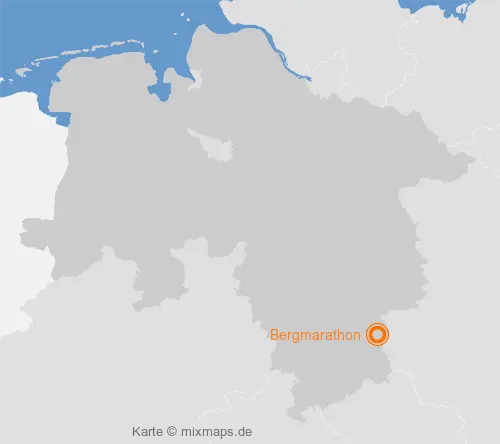 Karte Niedersachsen: Bergmarathon, Bad Harzburg