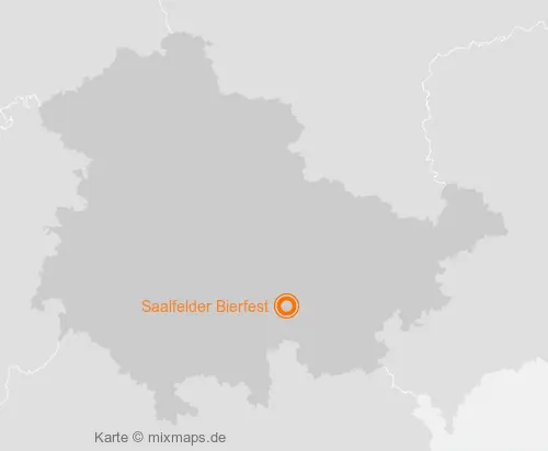 Karte Thüringen: Saalfelder Bierfest, Saalfeld/Saale