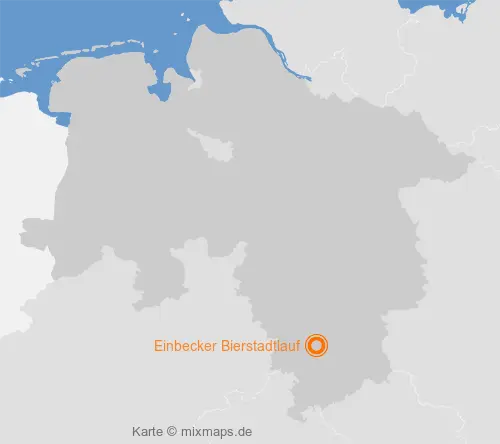 Karte Niedersachsen: Einbecker Bierstadtlauf, Einbeck