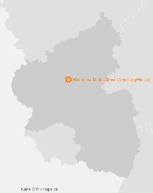 Karte Rheinland-Pfalz: Blütenmarkt des MoselWeinbergPfirsich, Cochem