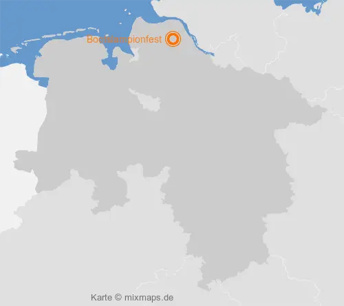 Karte Niedersachsen: Bootslampionfest, Osten
