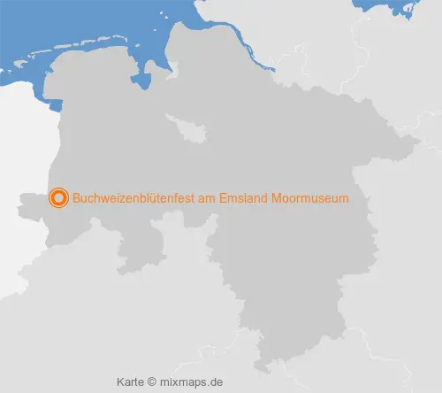 Karte Niedersachsen: Buchweizenblütenfest am Emsland Moormuseum, Geeste