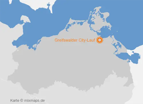 Karte Mecklenburg-Vorpommern: Greifswalder City-Lauf, Greifswald