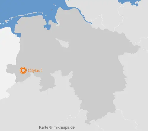 Karte Niedersachsen: Citylauf, Lingen (Ems)