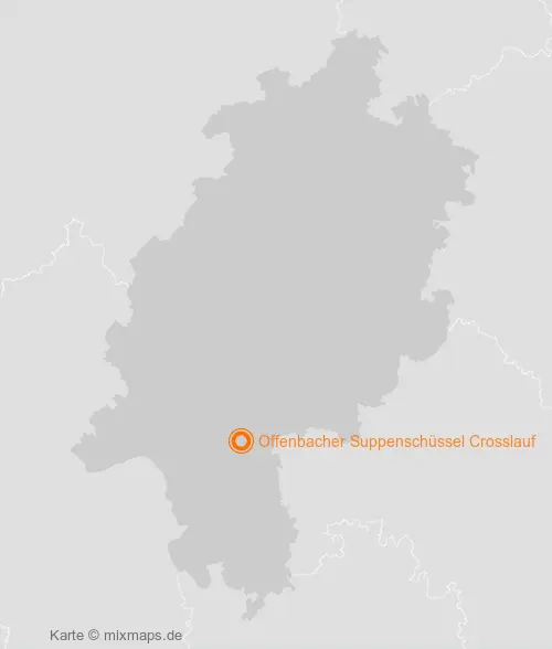 Karte Hessen: Offenbacher Suppenschüssel Crosslauf, Offenbach am Main