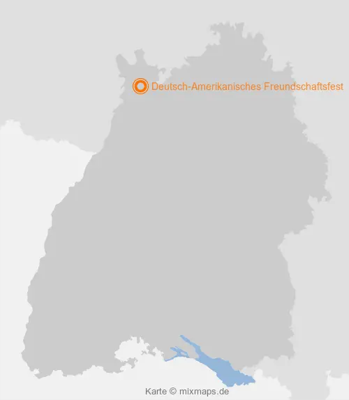 Karte Baden-Württemberg: Deutsch-Amerikanisches Freundschaftsfest, Heidelberg