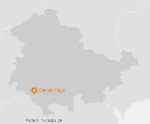 Karte Thüringen: Dampfloktage, Meiningen