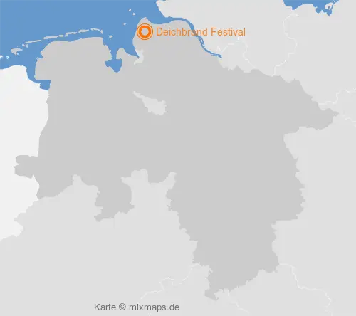 Karte Niedersachsen: Deichbrand Festival, Cuxhaven