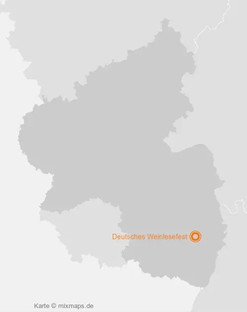 Karte Rheinland-Pfalz: Deutsches Weinlesefest, Neustadt an der Weinstraße