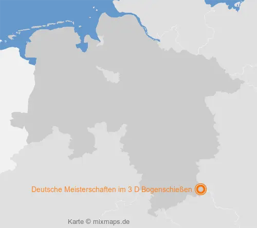 Karte Niedersachsen: Deutsche Meisterschaften im 3 D Bogenschießen, Hohegeiß