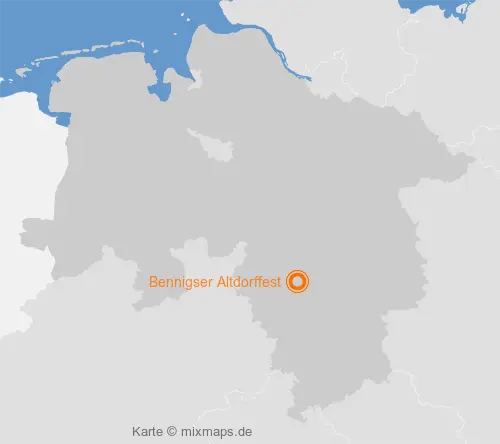 Karte Niedersachsen: Bennigser Altdorffest, Bennigsen