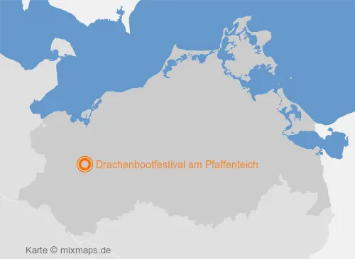 Karte Mecklenburg-Vorpommern: Drachenbootfestival am Pfaffenteich, Schwerin