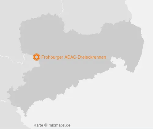 Karte Sachsen: Frohburger ADAC-Dreieckrennen, Frohburg