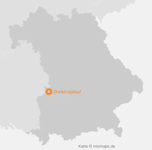 Karte Bayern: Dreikönigslauf, Lauingen