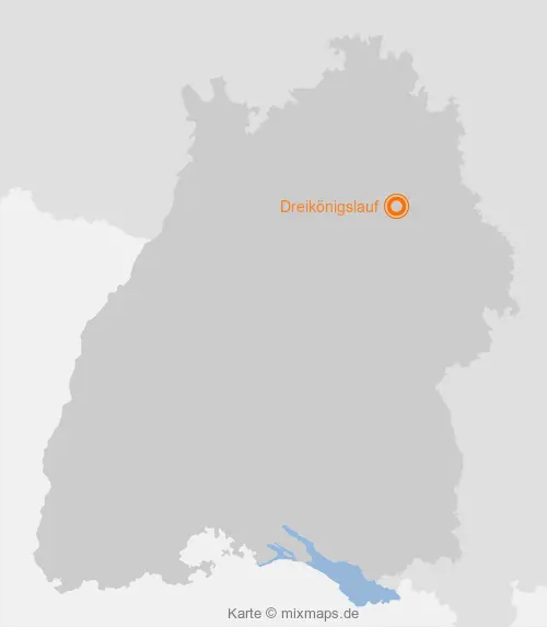 Karte Baden-Württemberg: Dreikönigslauf, Schwäbisch Hall