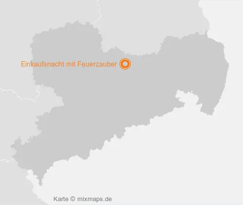 Karte Sachsen: Einkaufsnacht mit Feuerzauber, Großenhain