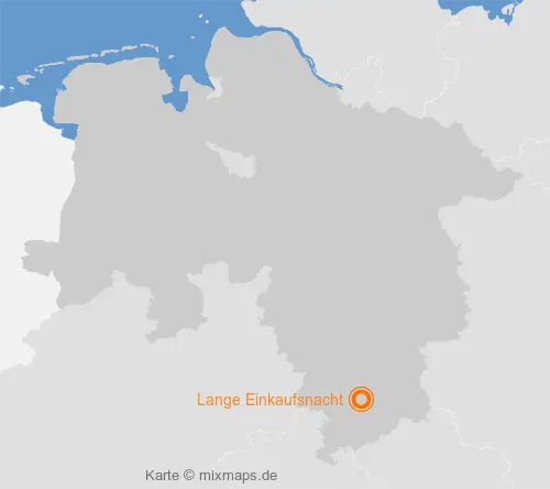 Karte Niedersachsen: Lange Einkaufsnacht, Northeim