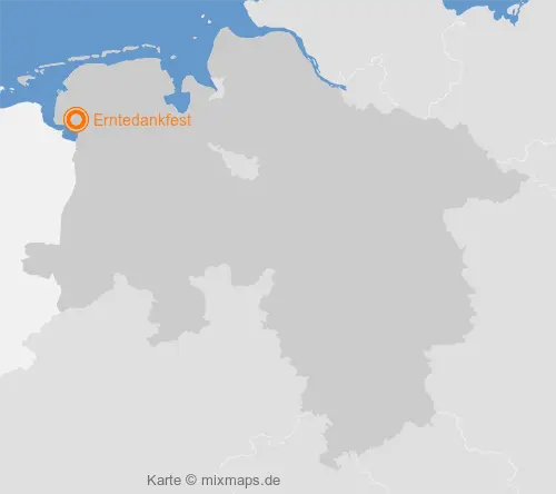 Karte Niedersachsen: Erntedankfest, Emden